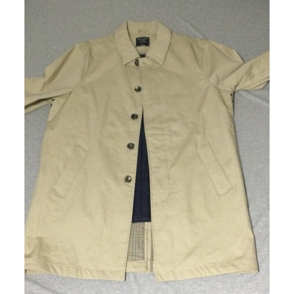 Abercrombie unisex Khaki / Tan collared coat jacket pockets